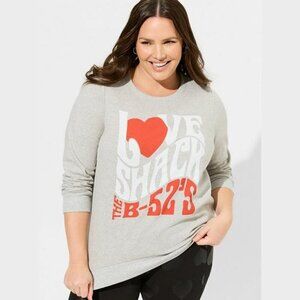 Torrid - The B-52s Cozy Fleece Sweatshirt in Light Heather Grey​​​​